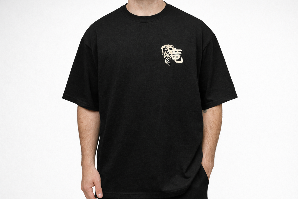 Dragon Rage Oversized T-Shirt – Japanese Streetwear Back Print Graphic Tee