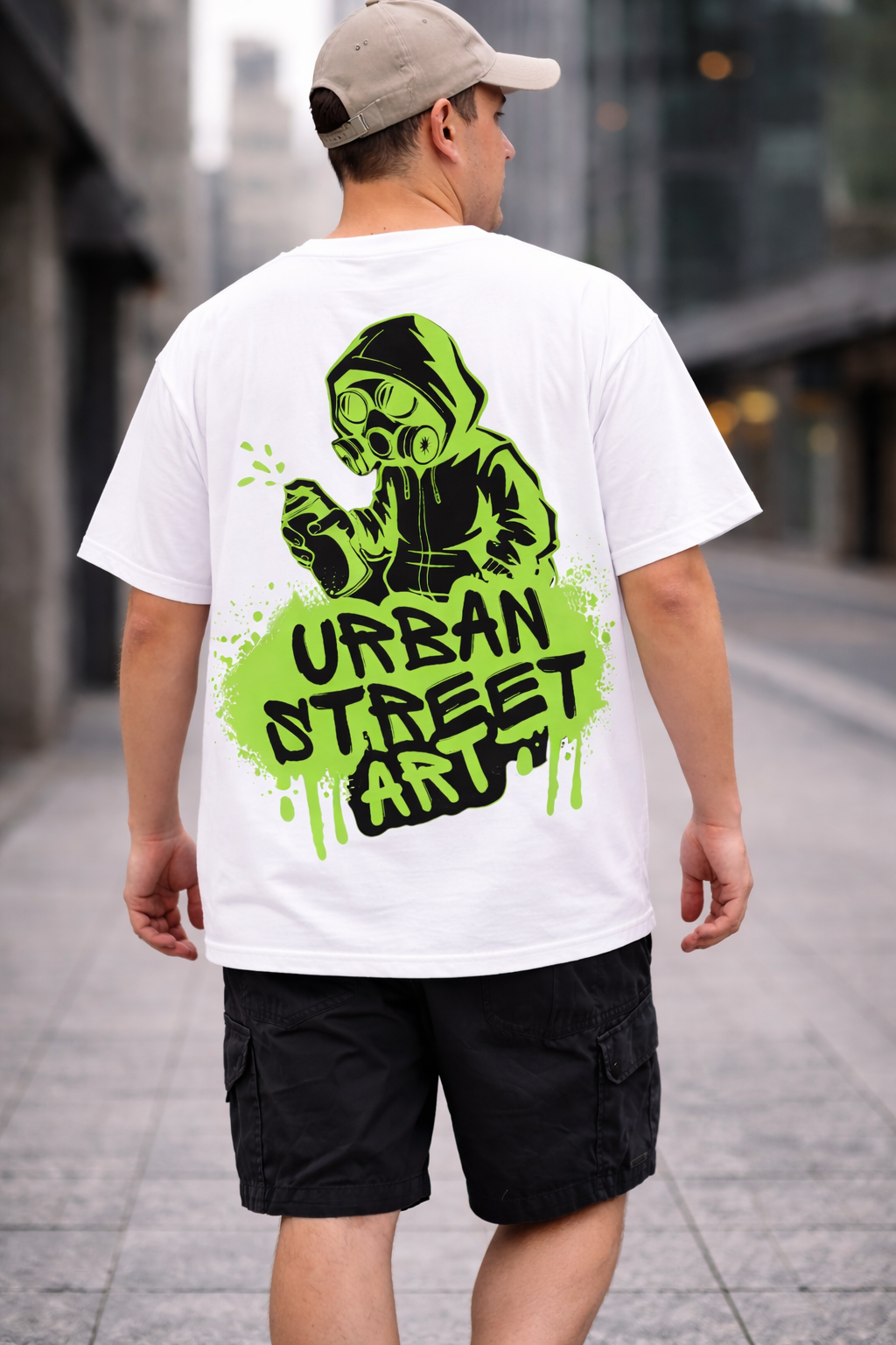 🖤 Urban Street Art Oversized T-Shirt – Bold Back Print