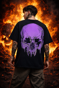 Inferno Drip Skull Oversized T-Shirt – Hellfire Streetwear Edition